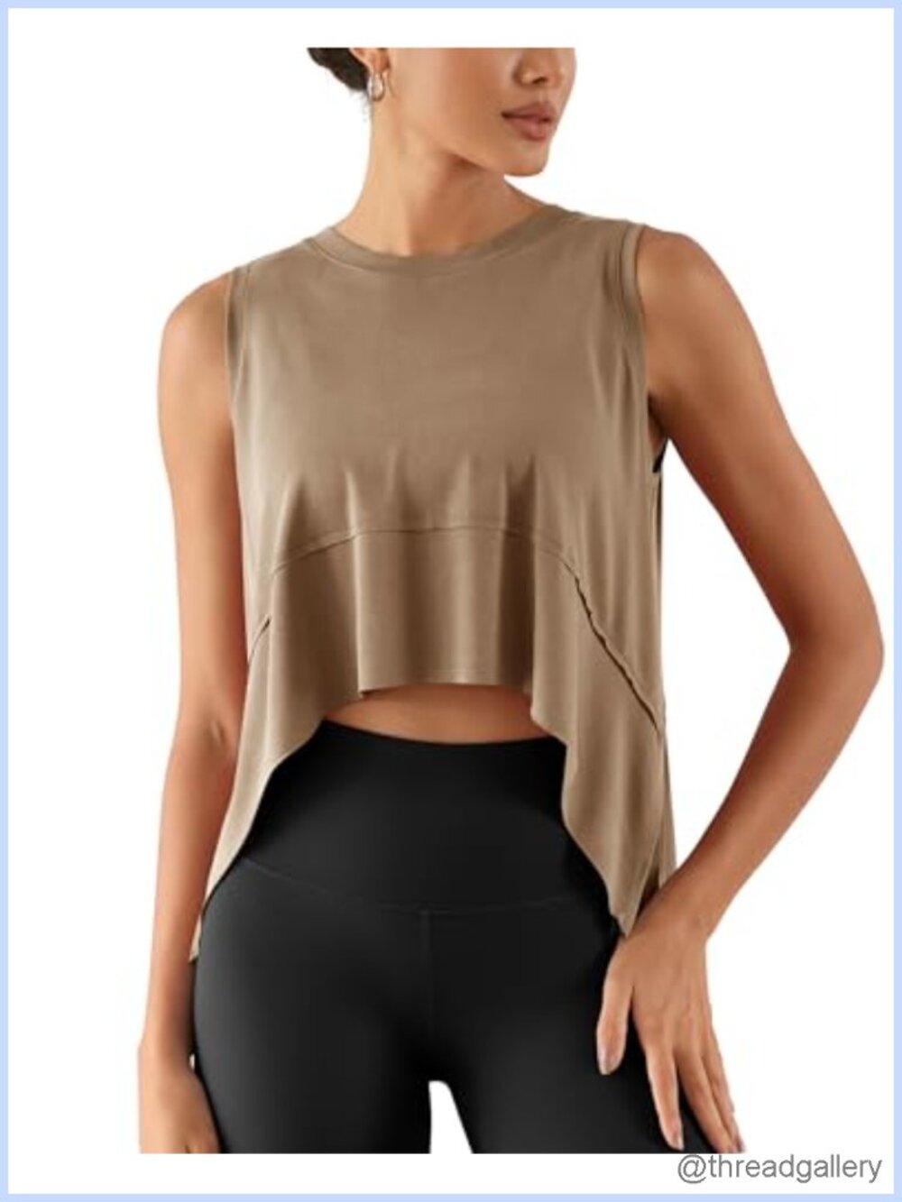 Women's Sleeveless Crop Tank Top Athletic Yoga Workout Modal Soft